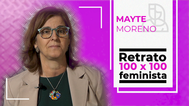 Objetivo Igualdad-retrato 100x100 feminista Mayte Moreno | Ver