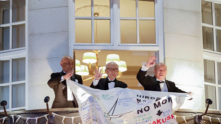 El colectivo japonés Nihon Hindankyo, premio Nobel de la Paz por su lucha contra la proliferación nuclear