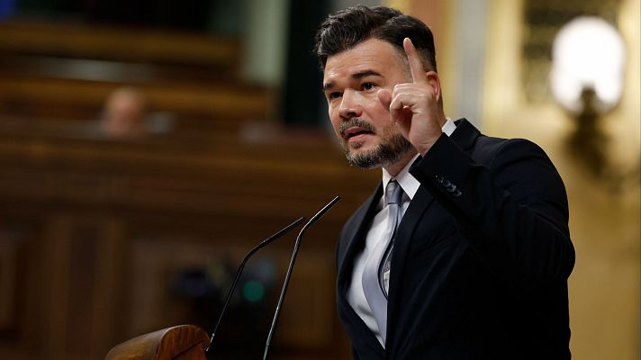 Rufián (ERC) señala a quienes relacionan el apagón con las renovables: "Quieren intoxicar"